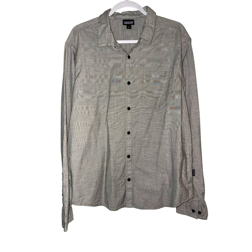 Patagonia M's Organic Cotton Slub Long Sleeve Button-Up Shirt 51760 Size L